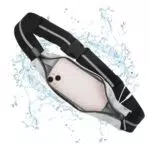 Qusidy Laufgürtel für Handy, wasserdichte Bauchtasche zum Joggen und Sport - Verstellbarer Running Belt mit Reißverschluss