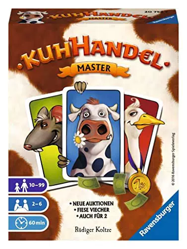 Ravensburger Kuhhandel Master - Auktionsspiel für 2-6 Spieler, Kartenspiel ab 10 Jahren