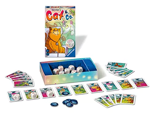 Ravensburger Cat & Co. Würfel-Merkspiel für Kinder ab 6 Jahren - Gesellschaftsspiel 2-5 Spieler