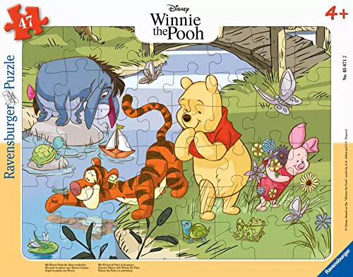 "Winnie Puuh Natur Entdecken Kinderpuzzle von Ravensburger - Disney Rahmenpuzzle für Kinder ab 4 Jahren"