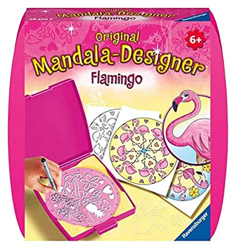 Ravensburger Mandala Designer Mini Flamingo - Zeichen-Set für kreative Kinder ab 6 Jahren