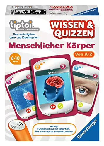 Ravensburger tiptoi Wissen und Quizzen: Menschlicher Körper - Quizspiel für Kinder ab 6 Jahren