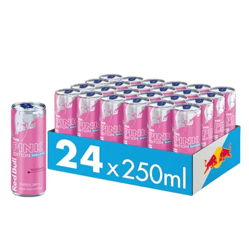 Red Bull Energy Drink mit Waldbeere-Geschmack - Zuckerfrei - 24 Dosen