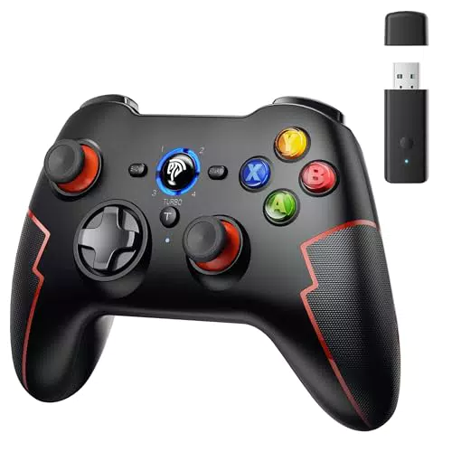 Wireless Gamepad für Windows 10/PS3/Android mit Turbo-Funktion und Vibration