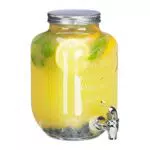 Getränkespender Glas mit Zapfhahn für Gartenparty - Vintage Limonadenspender