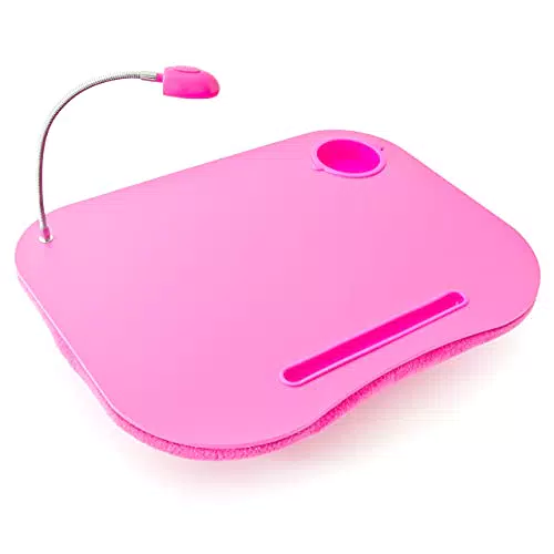 Relaxdays Laptopkissen, LED-Licht, tragbar, flacher Lapdesk