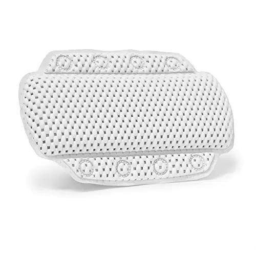 Relaxdays Nackenkissen für die Badewanne mit Saugnäpfen - Weiches Nackenstützkissen aus PVC
