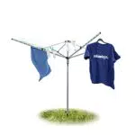 Relaxdays Wäschespinne mit reißfester Leine und stabilem Stand für Garten und Hinterhof