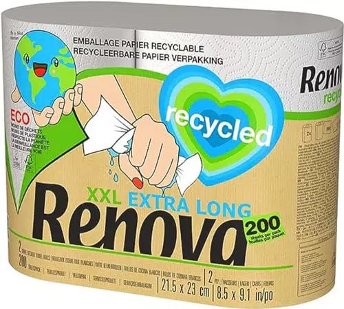 Renova Recycling Küchenrollen - XXL Größe - 2 Rollen