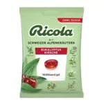 Ricola Eukalyptus Kirsche Schweizer Kräuter-Bonbons mit 13 Alpenkräutern & fruchtiger Kirsche, zuckerfrei