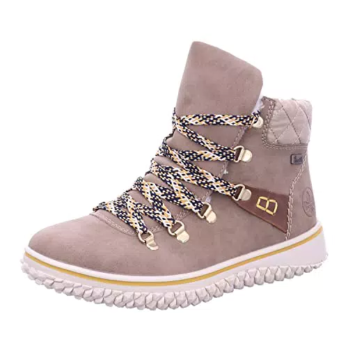 Rieker Damen Bequemschuhe Z4238 - Wasserdichte Schnürhalbschuhe für Frauen