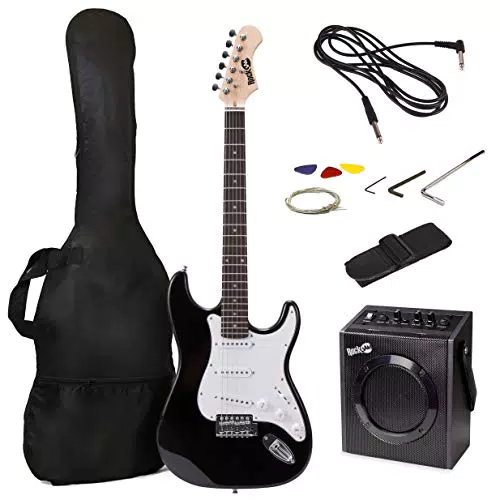 RockJam E-Gitarren-Set mit Verstärker, Zubehör und Unterricht