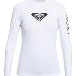 Roxy Langärmliger Rashguard mit UPF 50 Whole Hearted Frauen Weiss
