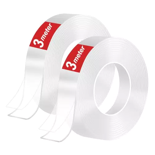 Transparentes Doppelseitiges Nano Klebeband von RUGLAMZHIP - Ultra-starkes Montageband