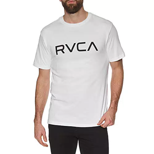 RVCA Herren T-Shirt mit großem Logo-Print - Weiß