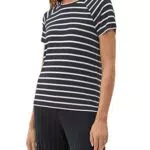 s.Oliver Damen T-Shirt mit blauen Streifen