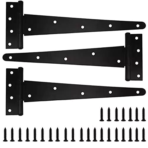 Sandiyago T-Scharniere 400 mm für Holztür - Schwarz