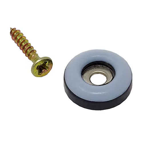 Teflongleiter für Möbel | 30mm Durchmesser | Mit Schraube | Ideal für Stühle, Tische, Couch und Bett