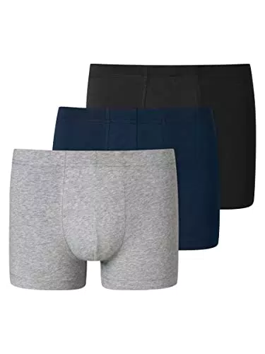 Schiesser Herren 3 Pack Unterwäsche mit Weichem Bund Bio Baumwolle - 95/5 Organic Boxershorts