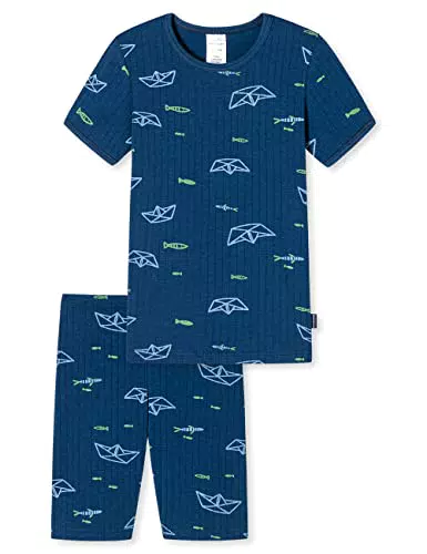 Schiesser Jungen Schlafanzug Set Pyjama Kurz - 100% Organic Bio Baumwolle - Größe 92 Bis 140 Pyjamaset