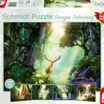 Schmidt Spiele Puzzle - Rehe im Wald - Hochwertiges 1000 Teile Motiv-Puzzle
