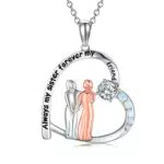 Schwester Kette 'Always My Sister Forever My Friend' aus Sterling Silber