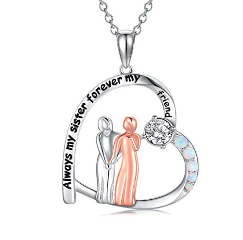 "Schwester Kette 'Always My Sister Forever My Friend' aus Sterling Silber"