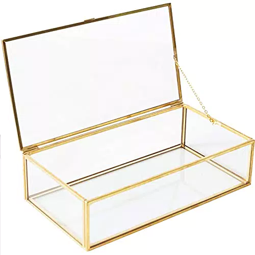 Schmuckschatulle aus Glas im Vintage-Stil für Wohnzimmer und Schlafzimmer