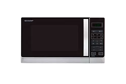 Sharp Mikrowelle mit Grill - 2-in-1, 20 L, 800 W, 1000 W Quarzgrill, Timer, Kindersicherung