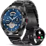 SIEMORL Smartwatch Herren mit Telefonfunktion, Fitness Tracker 1.43“AMOLED-Display Armbanduhr Herren Smartwatch mit Pulsmesser Schlafmonitor Schrittzähler