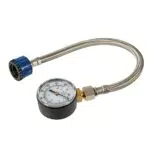 Silverline 482913 Wasserdruckmesser mit Edelstahlschlauch 011 bar gold