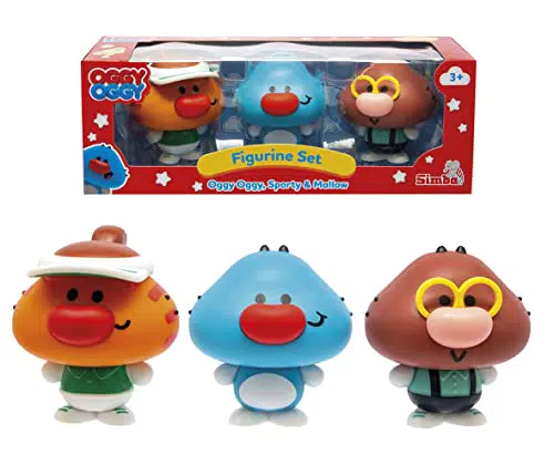 Simba OggyOggy Figurenset mit Oggy, Sporty und Mallow - 7cm Spielfiguren