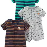 Carter's Baby Jungen Snap-up Rompers Strampler - Autos & Löwenmotiv.