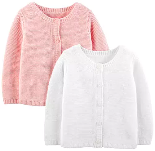 Carter's Baby Mädchen Strickjacken im 2er-Pack - Weiß/Rosa