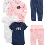 Carter's Baby Mädchen 6-teiliges Set: Bodys und Hosen
