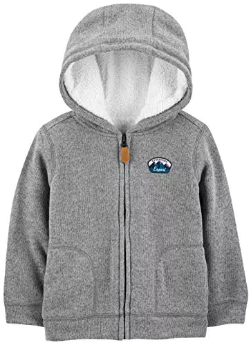 Carter's Jungen Fleecejacke mit Sherpa-Futter - Winterjacke für Kinder