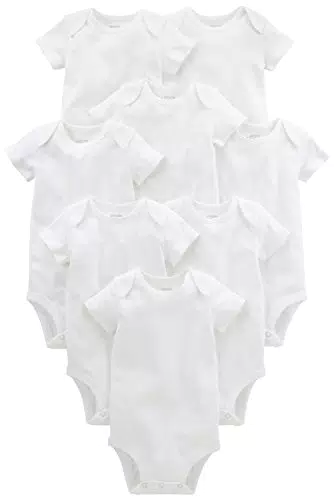 Carter's Baby Kurzarmbody mit seitlichem Druckknopfverschluss für Neugeborene und Kleinkinder