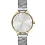 Skagen Damenuhr Anita Lille, Dreizeiger Uhrwerk, 30mm Silbernes Edelstahlgehäuse mit Edelstahl Mesh Armband