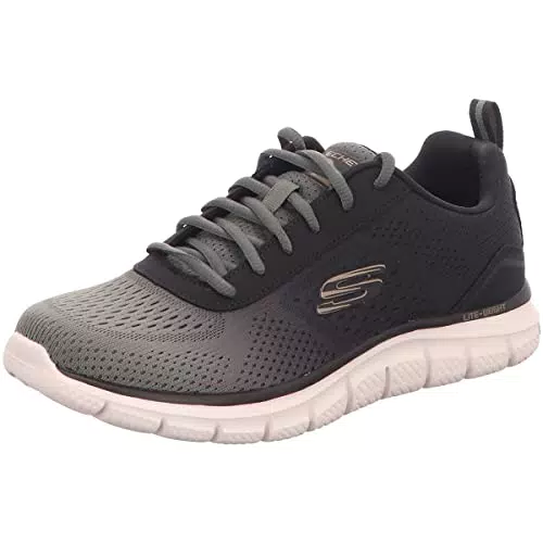 Skechers Herren Sneaker Track Ripkent - Olivgrün/Schwarz - Größe 8