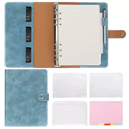 Skycase A5 Ringbuchordner aus PU-Leder - Blau