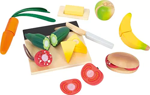 Holz Schneide-Set für Kinderküche - Frisches Mittagessen-Spielzeug
