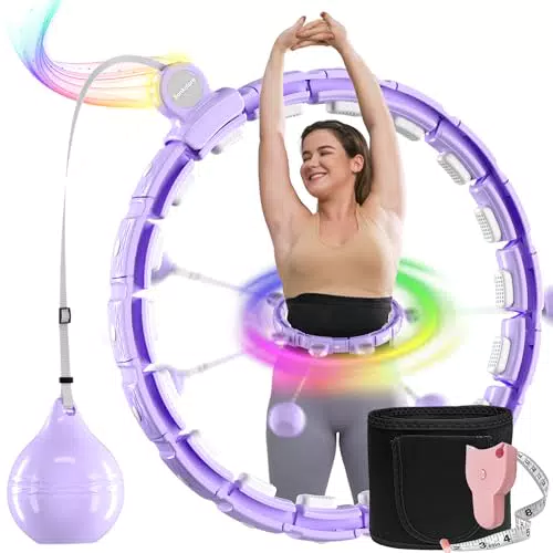 "Fitness Hula Hoop für Erwachsene mit LED-Lichtern und Waist Trimmer"