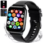 Smartwatch mit HD Touch-Farbdisplay und Bluetooth-Anrufen - Fitness Tracker mit SpO2, Blutdruckmessung und Herzfrequenzüberwachung