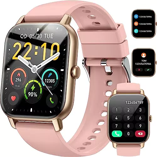 Smartwatch für Damen Herren, 1, 85 Zoll Touchscreen Smart Watch mit Bluetooth Anrufe