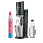 SodaStream Wassersprudler Crystal 3.0 Quick-Connect CO2-Zylinder und 1x Glaskaraffen