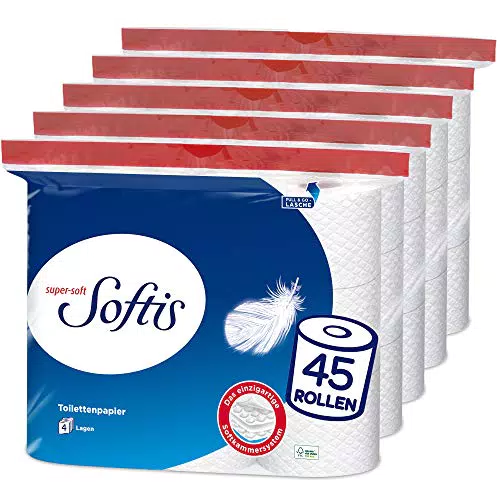Softis 4-lagiges Toilettenpapier mit Softkammer-System | FSC®-zertifiziertes Papier