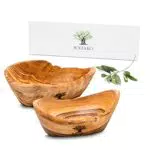 Olivenholz Snackschale - Rustikale Dekoschale aus Naturholz - Handarbeit - 14 cm