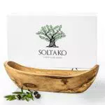 Olivenholz Baguette Brotschale - Rustikale Holzschale für Snacks und Deko