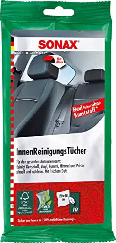SONAX Innenreinigungstücher für Fahrzeuginnenraumreinigung | Modell: 04159000