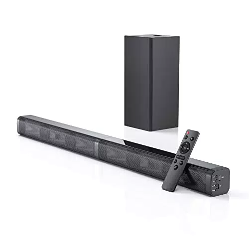 Soundbar mit Subwoofer für TV Geräte - Bluetooth 2.1 Soundsystem mit Tiefer Bass